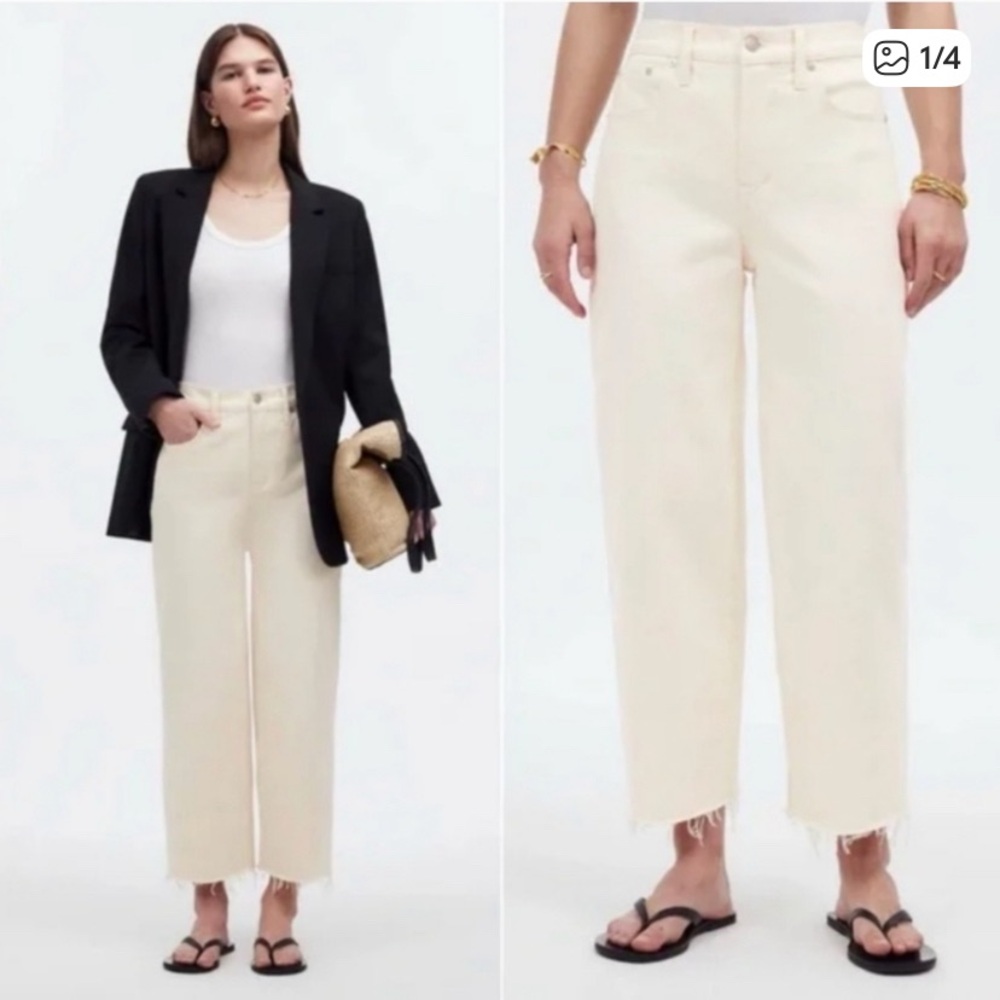 Madewell The Perfect Vintage Wide Leg Crop Jean size 24P.  B1